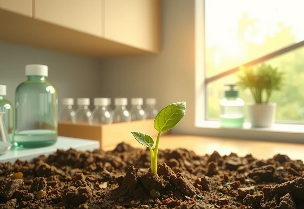 Ilustración que representa el crecimiento de una semilla a una planta exuberante, simbolizando el origen y la evolución de Fallavitcz desde la naturaleza.